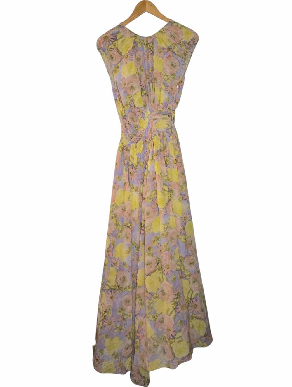 Prada Silk Floral Maxi Dress Size 38